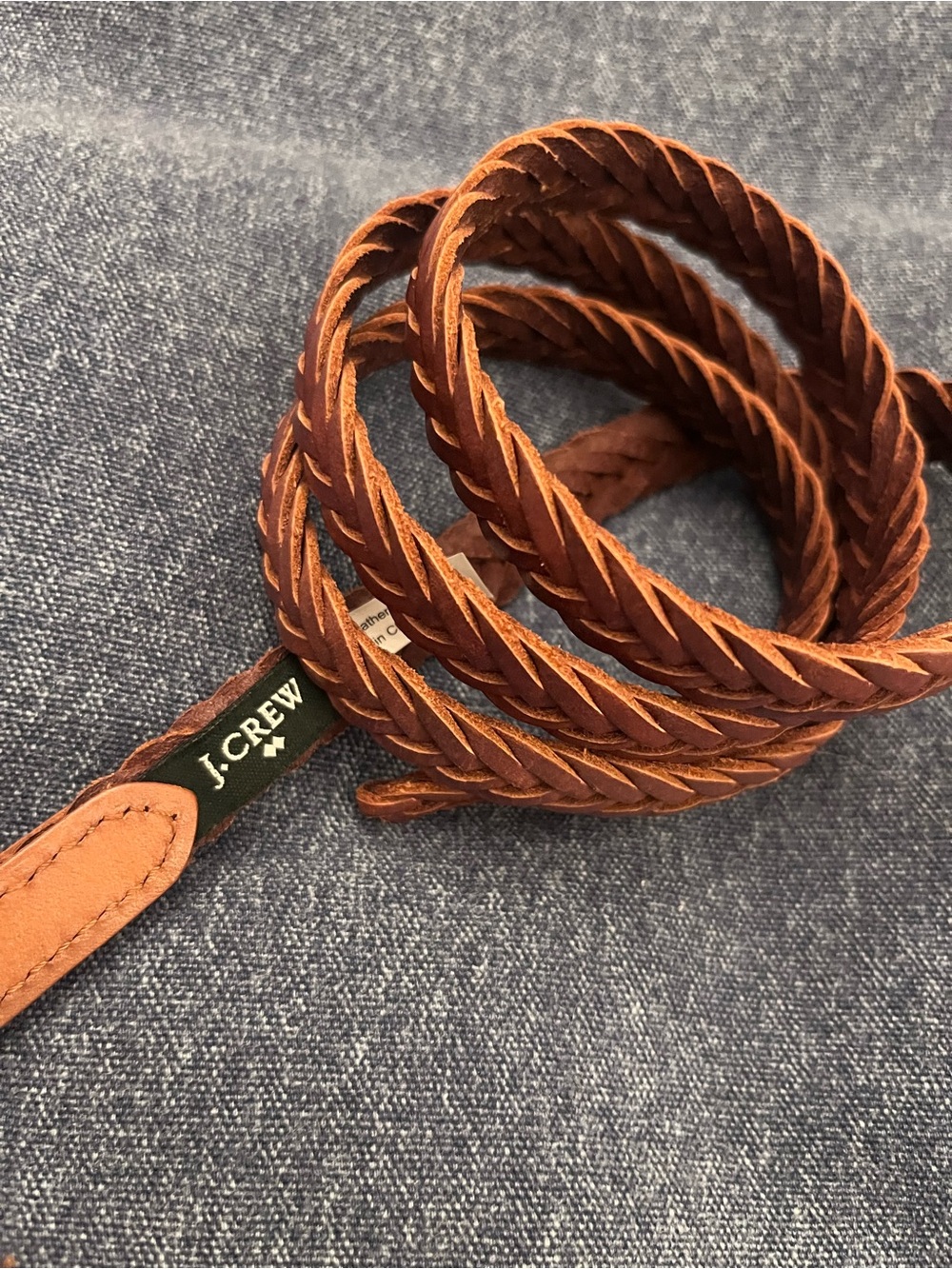 J. Crew Braided Leather Belt - 38”